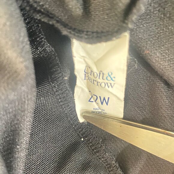 Croft & Barrow Swim Dress Womens 22W Floral Black & White One Piece Plus Size Be - Picture 2 of 11